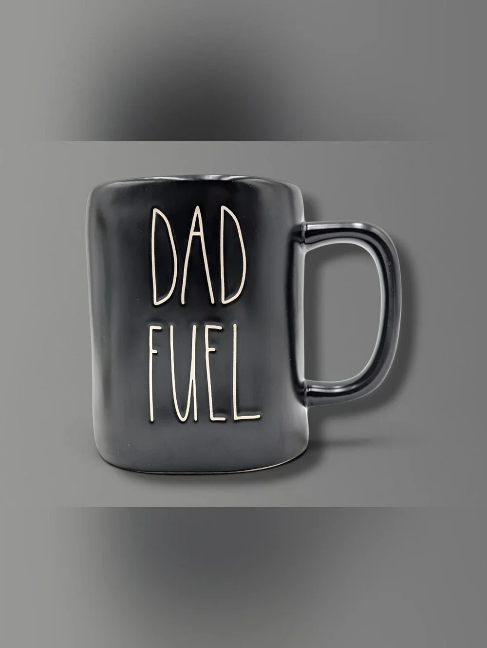Rae Dunn Dad Fuel Artisan Collection 16oz Black Ceramic Mug Gift for Dad